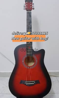 New acoustic guitar with bag,al khoudh 6, delivery 97988125 0
