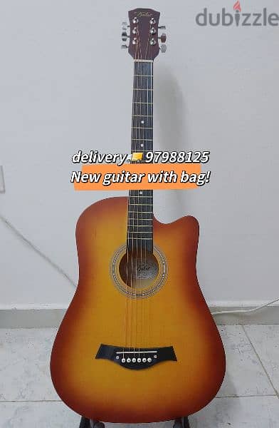 New acoustic guitar with bag,al khoudh 6, delivery 97988125 2