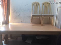 big dining table with 2 chair. 91141156 no
