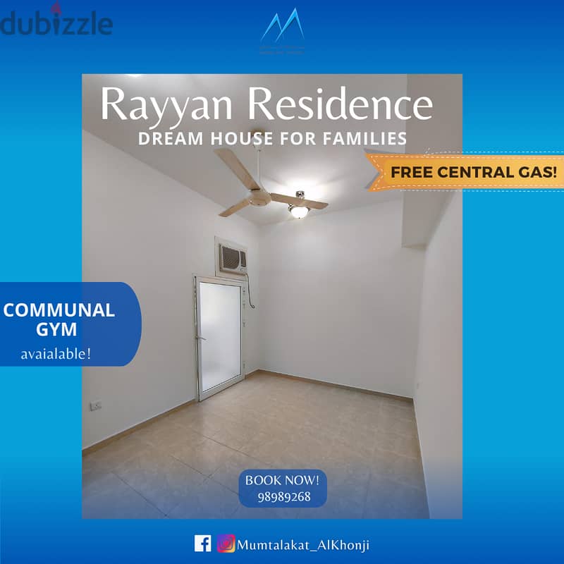 Spacious 1BHK with FREE CENTRAL GAS near AlKhuwar Square 3