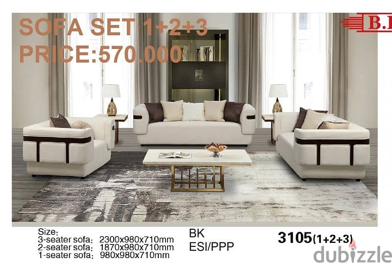New Sofa Sat 1+2+3 6