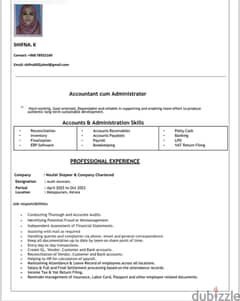 Female accountant looking for job