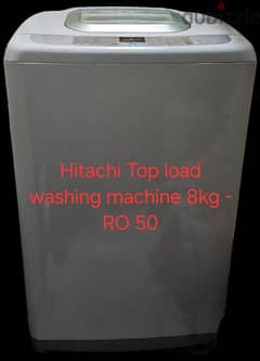 Hitachi top loaded washing machine  8kg 0