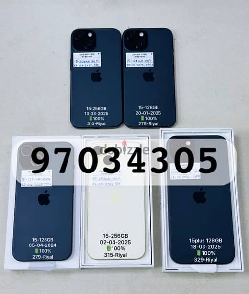 iPhone 15 -128 GB 20-01- 2025 apple warranty 100% battery health 0