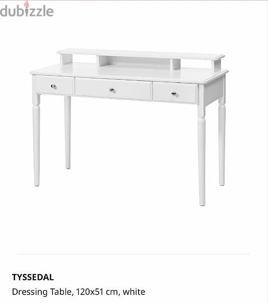dressing table + chair + mirror from IKEA Tyssedal 1