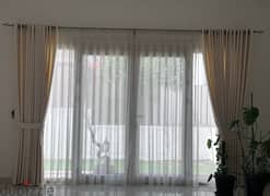 Curtain with sheer and rod
