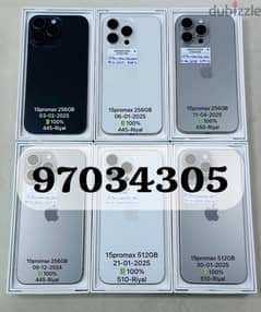 iPhone 15promax 256GB 100% battery health 03-02-2025 apple warranty