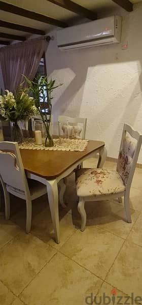 Vintage wooden dining table & console for sale 2