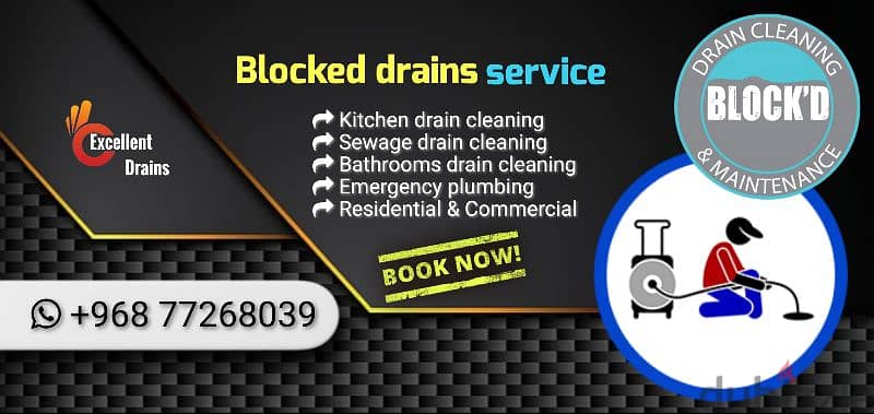 24 hour drain unblocking | clean blocked drain | Muscat near by 2