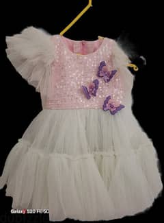 luxury party gown with head clip (big net bow) 0