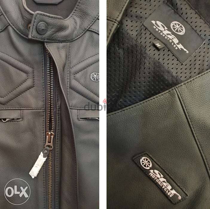Brand New Genuine Leather Yamaha Star Jacket & Vest Cruiser Motorcycle 4