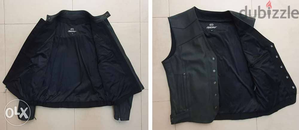 Brand New Genuine Leather Yamaha Star Jacket & Vest Cruiser Motorcycle 5
