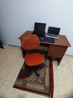 study table with revolving chair