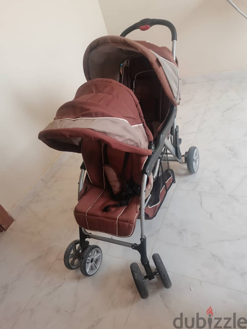 Baby twin stroller 1