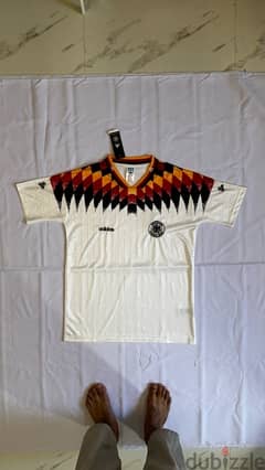 القميص الأصلي لفريق ألمانيا لكرة القدم ، كأس العالم 1994 اديداس جديده