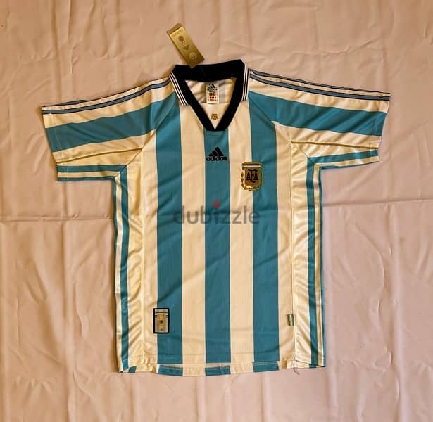 قميص منتخب الأرجنتين لكرة القدم جيرسي كأس العالم 98 0