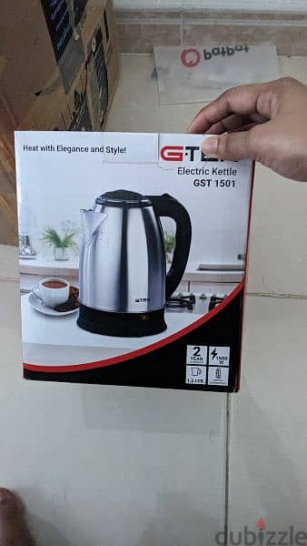 electric kettle and drinking glass set 1