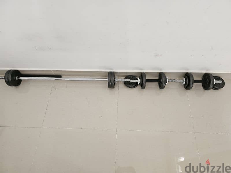dumbell and barbell set 22 KG 0