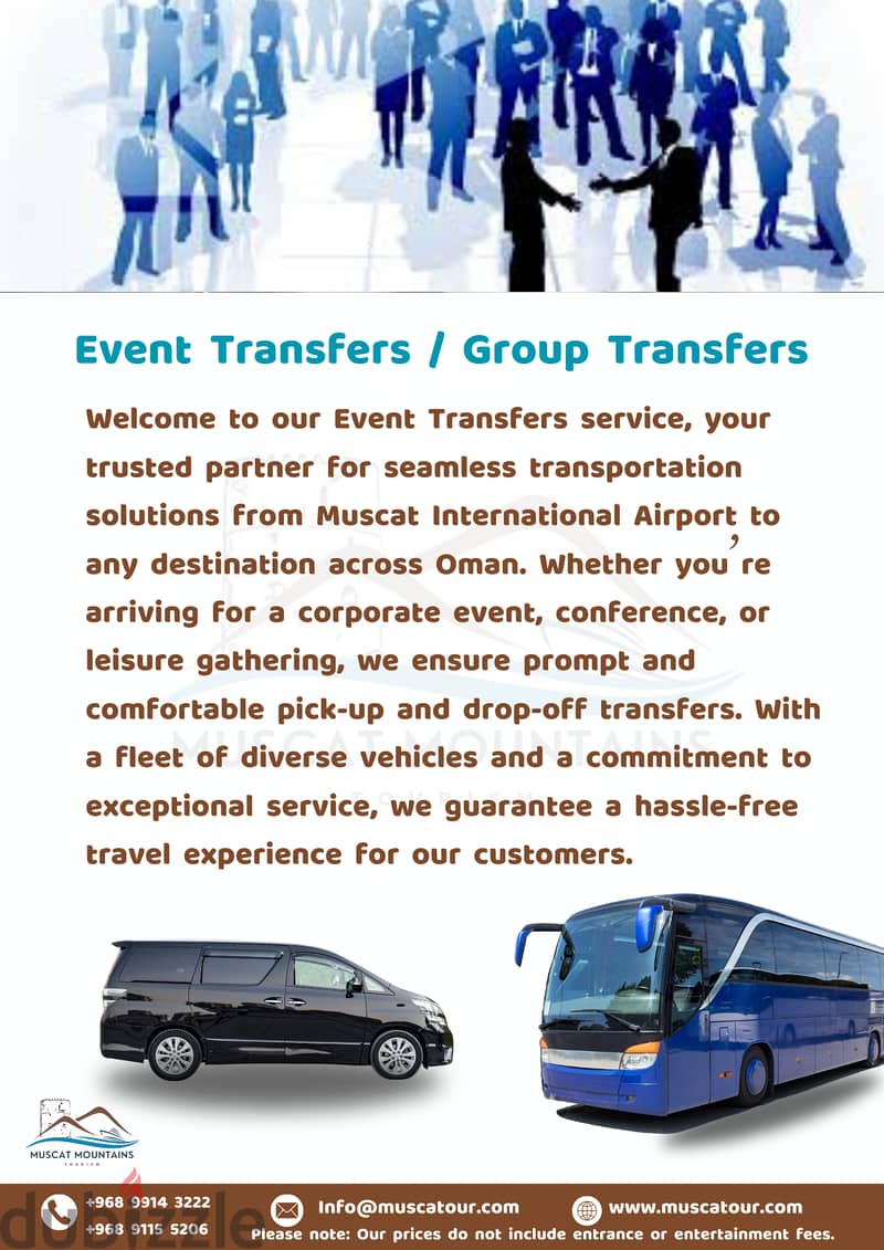 Event Transfers, pick-up and Drop, mini bus, coach bus 3