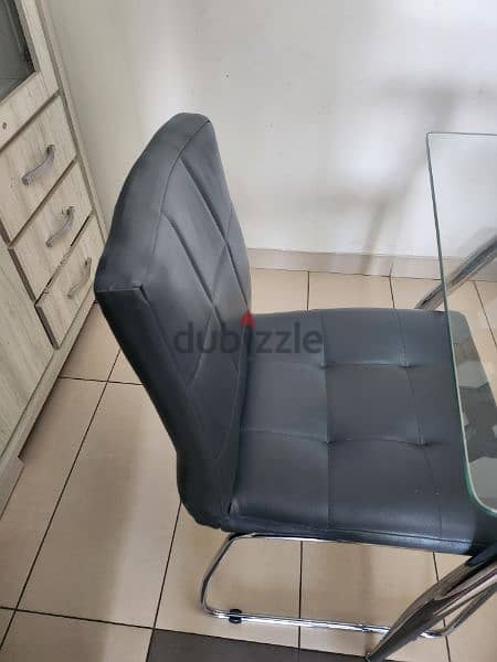 steal deal price -Home centre glass 4 seater Dining table 2
