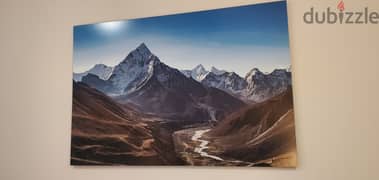 Two Large Photo Prints (1x1.5m, 1x2.3m) Mountain Landscapes