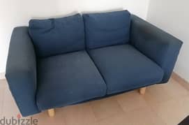 living room furniture (coach, cabinet, lamp, curtains, carpet)