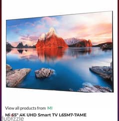 Mi 65 inch 4K UHD Smart TV L65M7-7AME New with one year warranty