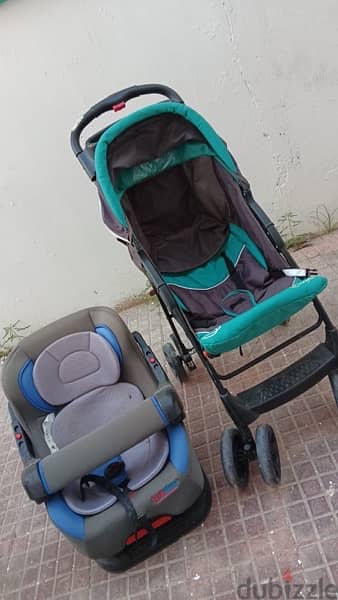Stroller and Car seat and  Baby bag 1
