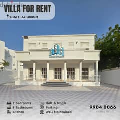 Independent 7 BR Villa with A Prime Location in Shatti Al Qurum 0