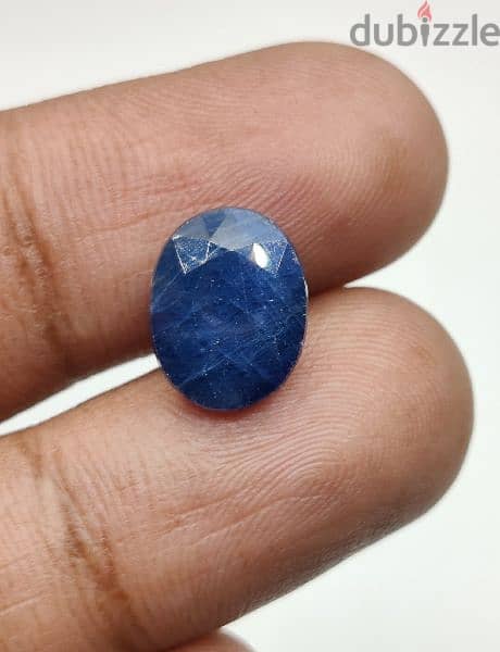 حجر ياقوت زفير أزرق مدغشقري طبيعي natural medagascar blue sapphire 1