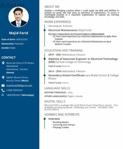 Majid Farid (Associate Engineer ET) 0