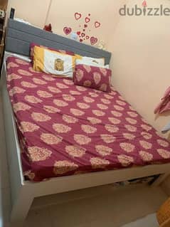 TV, with stand , bed with spring mattress ,dressing table and 2 stoo