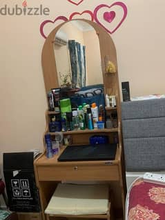 TV, ( Smart Tv) 32 inches with stand dressing table and 2 stools