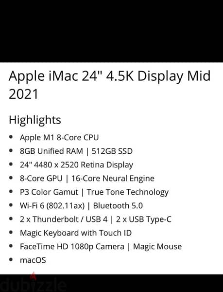 Apple iMac 24" 4.5K Display Mid 2021 1