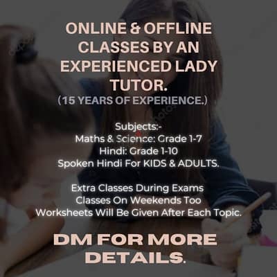 Tuition for Maths,Science and Hindi