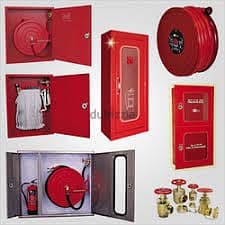 Fire Hose Reel Cabinet, Landing valve, Fire Extinghushers