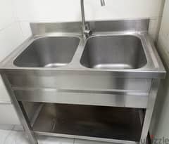 Double sink with tap
