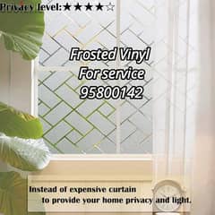 Frosted Vinyl Sticker for glass window and doors • one way vision 0
