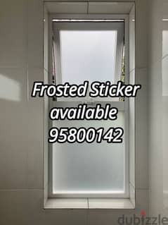 Frosted Sticker available for window, Cabinet,Doors , Black tinted 0