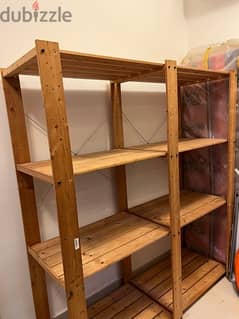 wooden storage rack