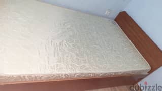 Wooden Bed with mattress, 0