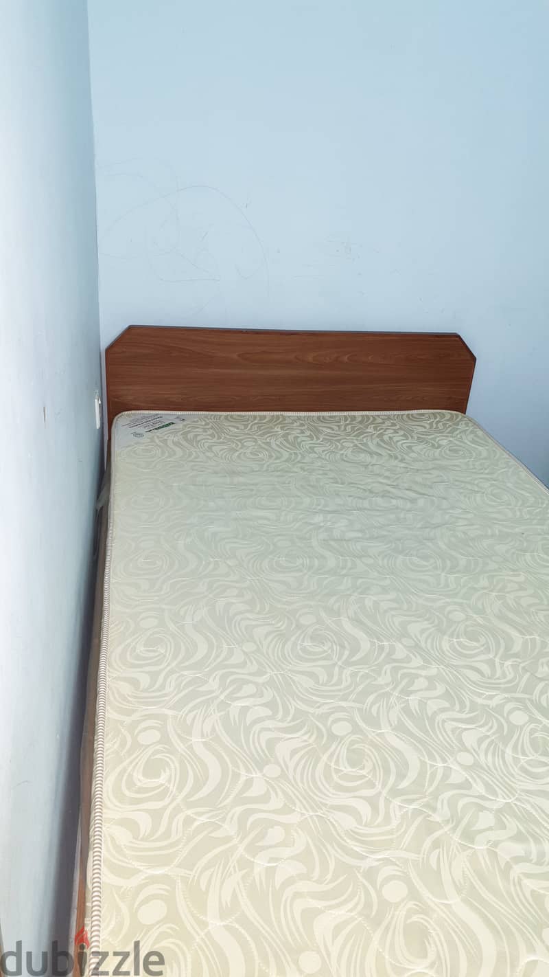 Wooden Bed with mattress, 1