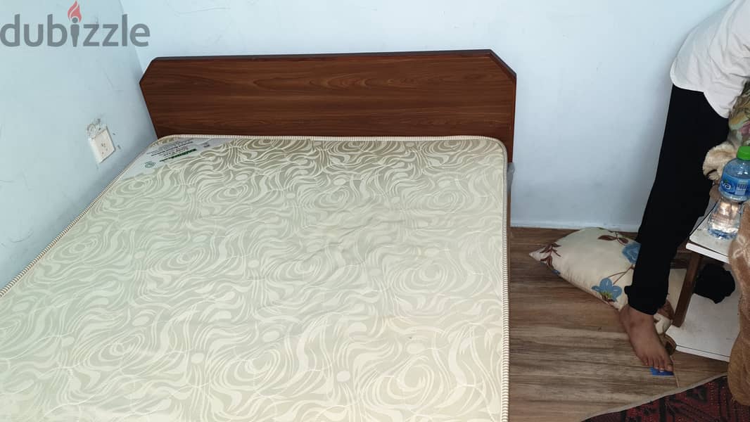 Wooden Bed with mattress, 2