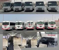 Bus for rent and transporting employees 24 hours a day