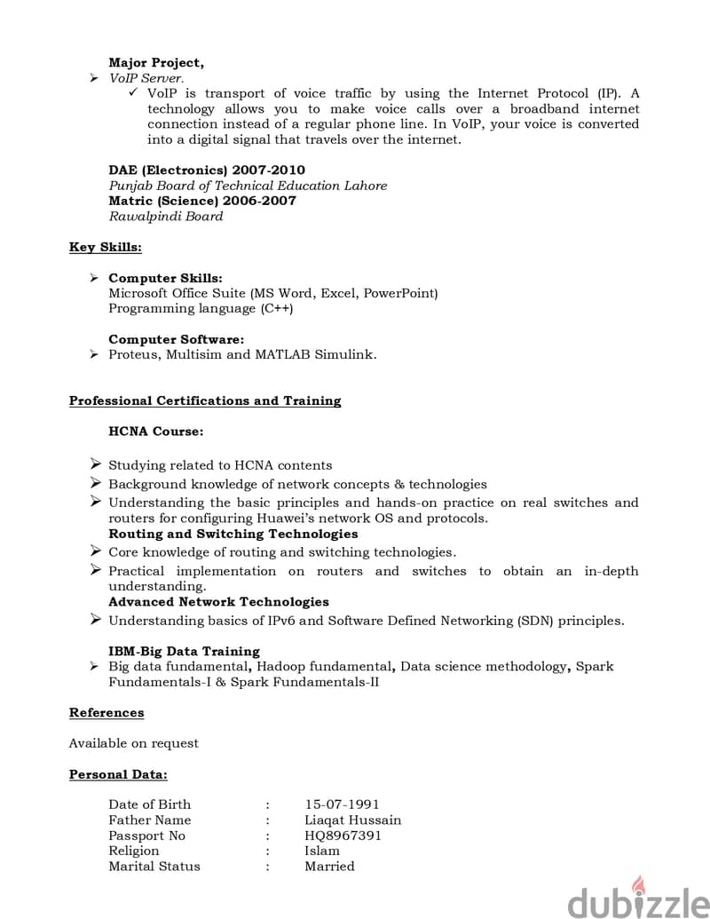 Looking for Electronics/Communication/Networking job 2