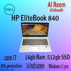 HP 840 CORE I7 16GB RAM 512GB SSD 14 INCH SCREEN 8th GENERATON 0