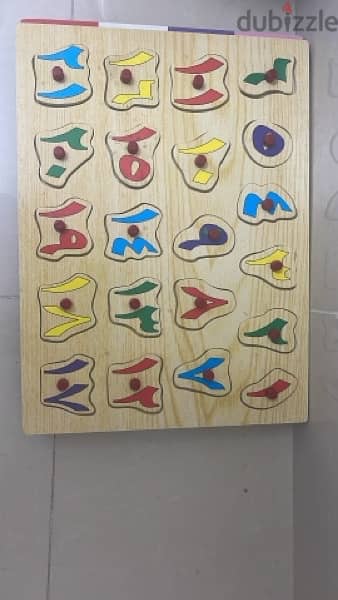 wooden numbers and letters 1