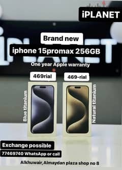 iphone 15 pro max 256GB Brand new with cover and screen protector