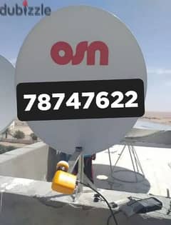 satellite dish receiver sale and fixing Air tel Arabic All Dis