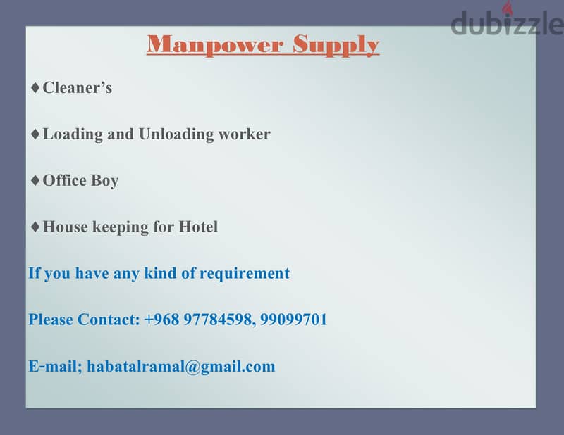 Manpower Supply  for  Cleaning, House keeping, & Loading Unloding 7